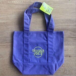 Trader Joe's Halloween Purple Canvas Mini Tote NWT